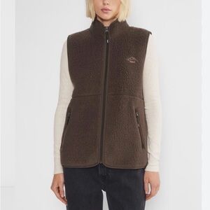 Aritzia - TNA Dark Brown Fleece Vest